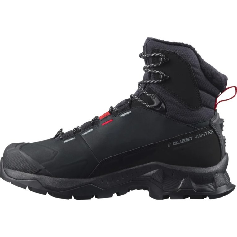 Botas de Invierno Salomon Quest Invierno Thinsulate Climasalomon Impermeables Mujer Negros | MX QEAJ645